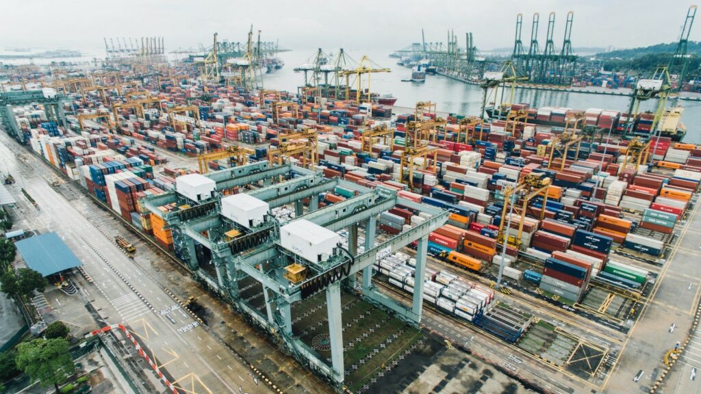Economia del mare: terminal container e attività logistiche in un grande porto