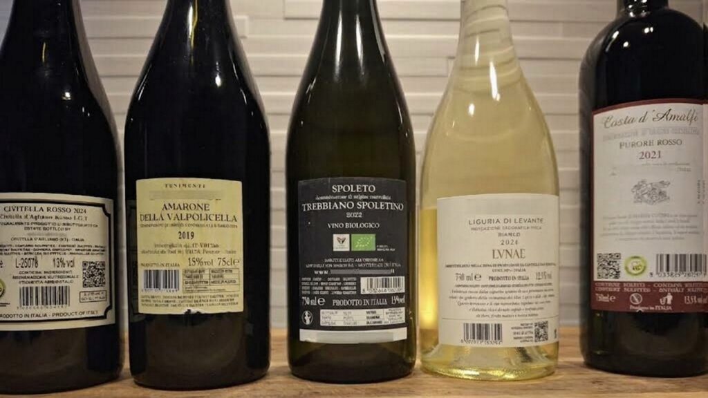 Etichetta del vino guida per i consumatori