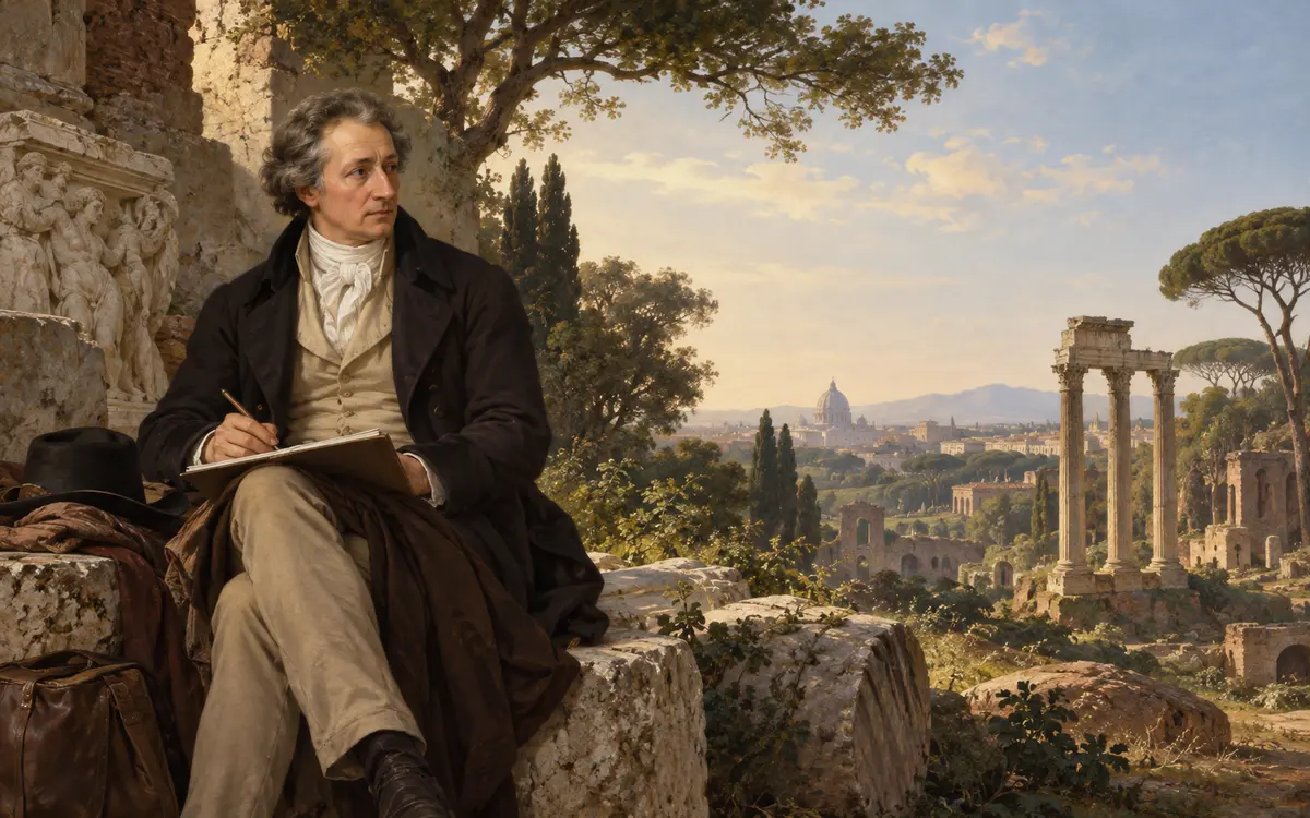 Storia del turismo in Italia: Goethe durante il suo viaggio nella campagna romana