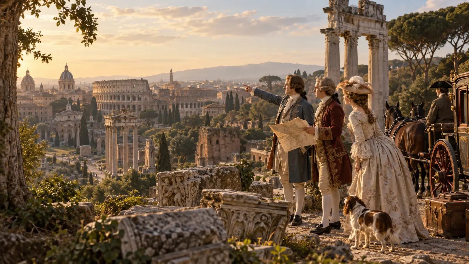 Storia del turismo in Italia: viaggiatori europei durante il Grand Tour a Roma