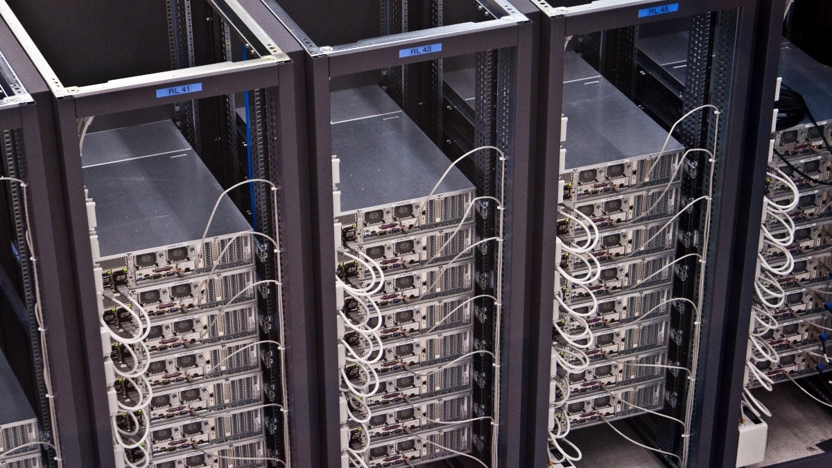 Apparecchiature informatiche nella sala server del CERN