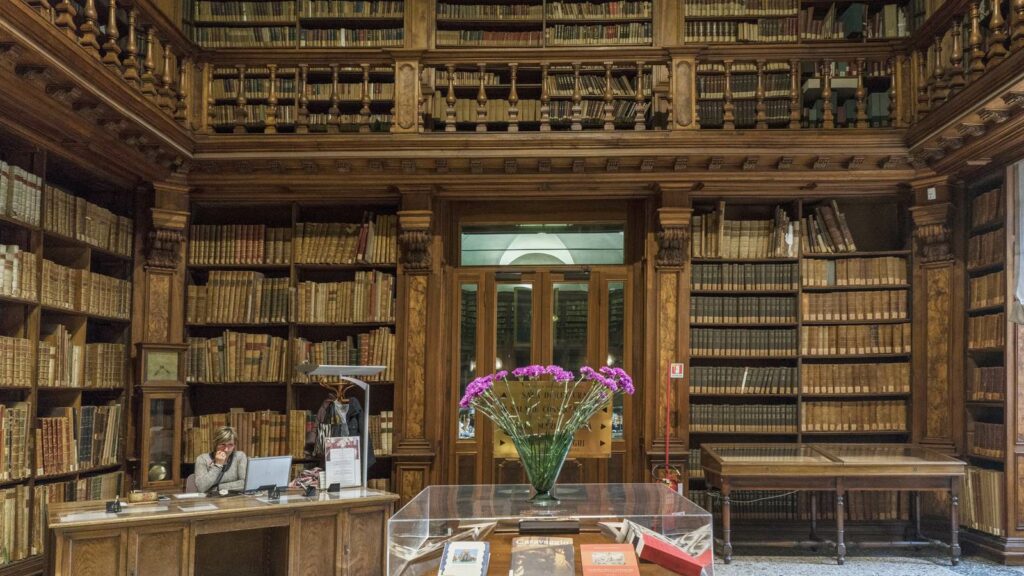 Atrio della Biblioteca Nazionale Braidense a Milano